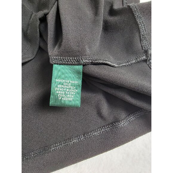 Lauren Ralph Lauren Womens Black Stretch 3/4 Dolman Sleeve Shift Dress Medium - Picture 4 of 8